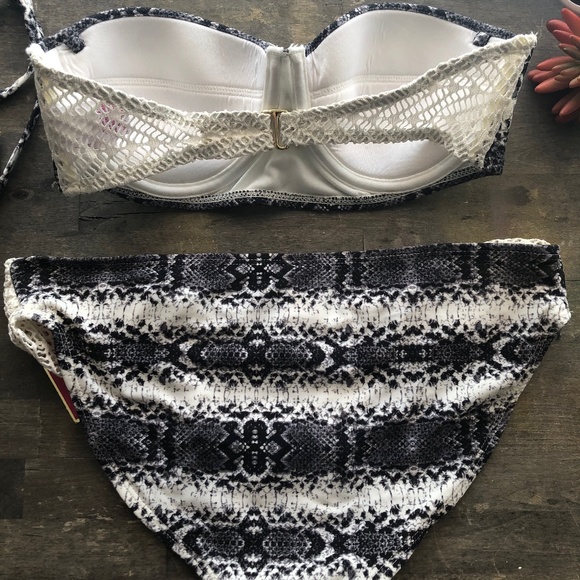 Candies Swim Bikini Set black/white SZ.S New w/tag - Picture 2 of 15